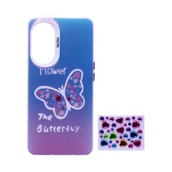 Designer Hard Case with Seperate Adhesive Stones for Oppo A98 5G White Designer Hard Case with Seperate Adhesive Stones for Oppo A98 5G White